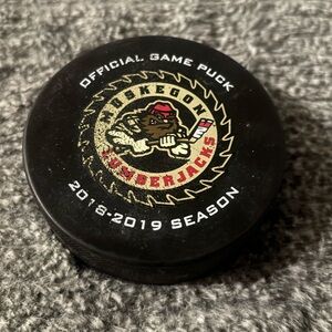 Muskegon Lumberjacks USHL Junior Hockey Official Game Puck 2018 2019